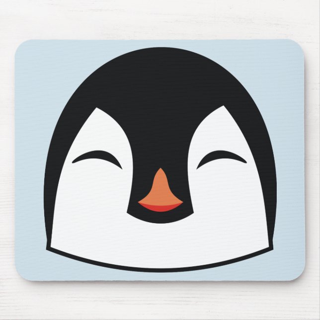 Penguin Face Mouse Mat (Front)