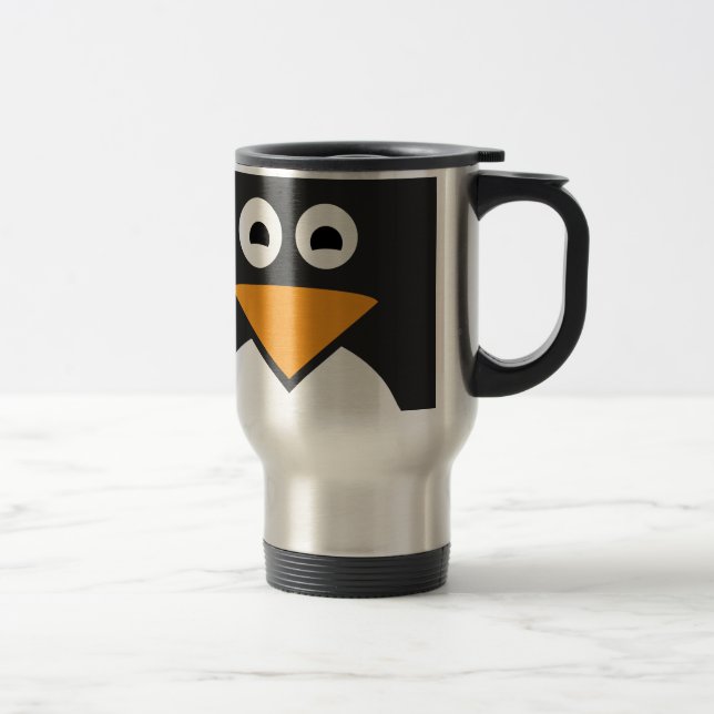 Penguin Face Travel Mug (Right)