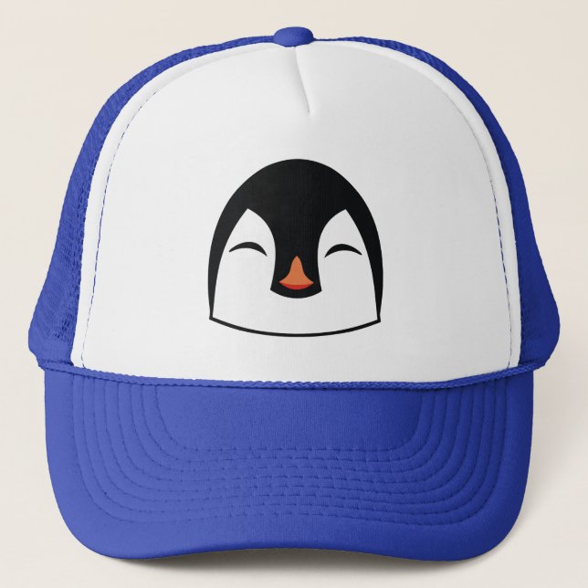 Penguin Face Trucker Hat (Front)
