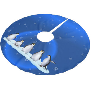 Penguin Family Brushed Polyester Tree Skirt