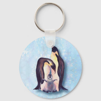 PENGUIN FAMILY  by SHARON SHARPE Key Ring