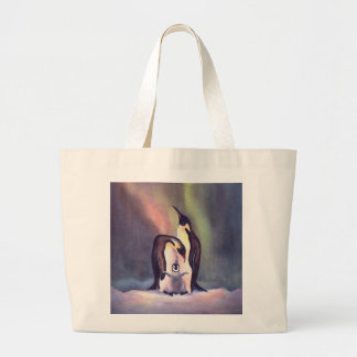 PENGUIN FAMILY by SHARON SHARPE Large Tote Bag