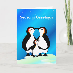 Penguin Family Christmas Card