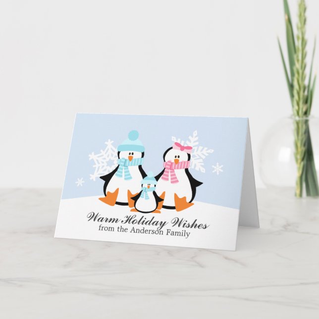 Penguin Family Christmas Cards (Front)