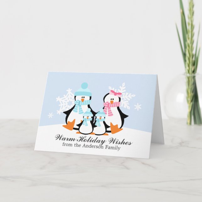 Penguin Family Christmas Cards (Front)