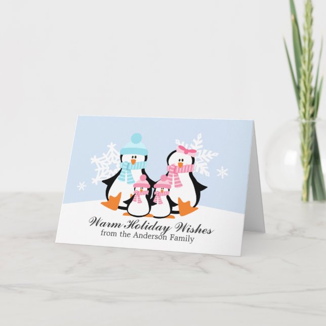 Penguin Family Christmas Cards (Front)