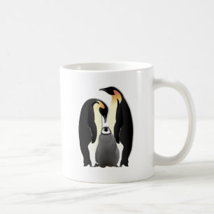 penguin family coffee mug