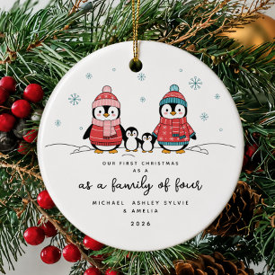 Penguin Family First Christmas Ornament
