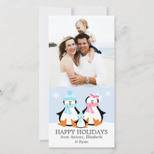 Penguin Family Holiday Card