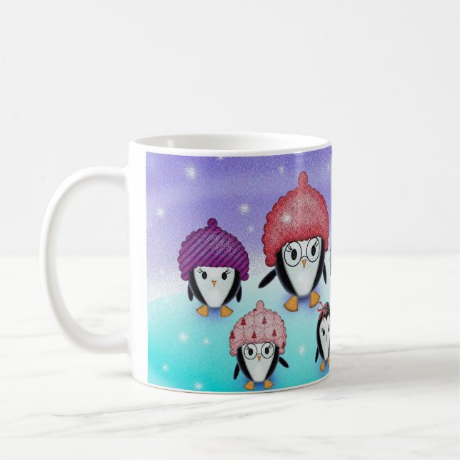 Penguin Family Holiday Mug (Left)