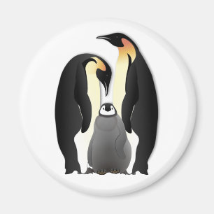 penguin family magnet