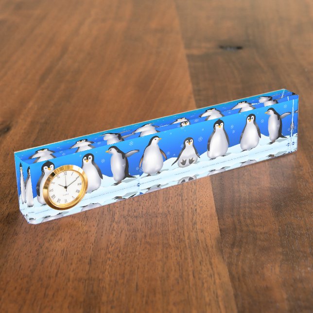 Penguin Family Nameplate (Side)