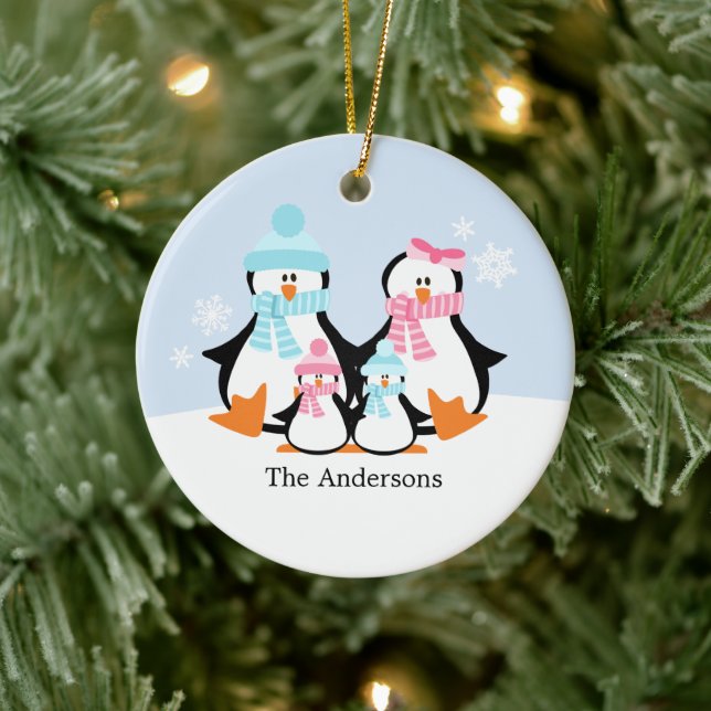 Penguin Family Ornaments (Tree)