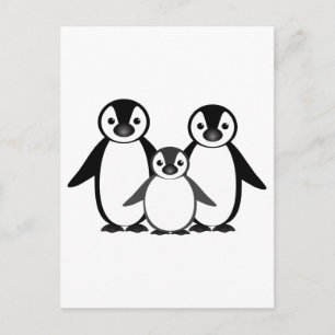 Penguin Family Postcard