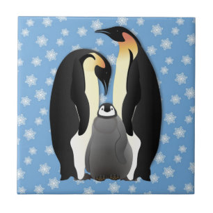 penguin family tile