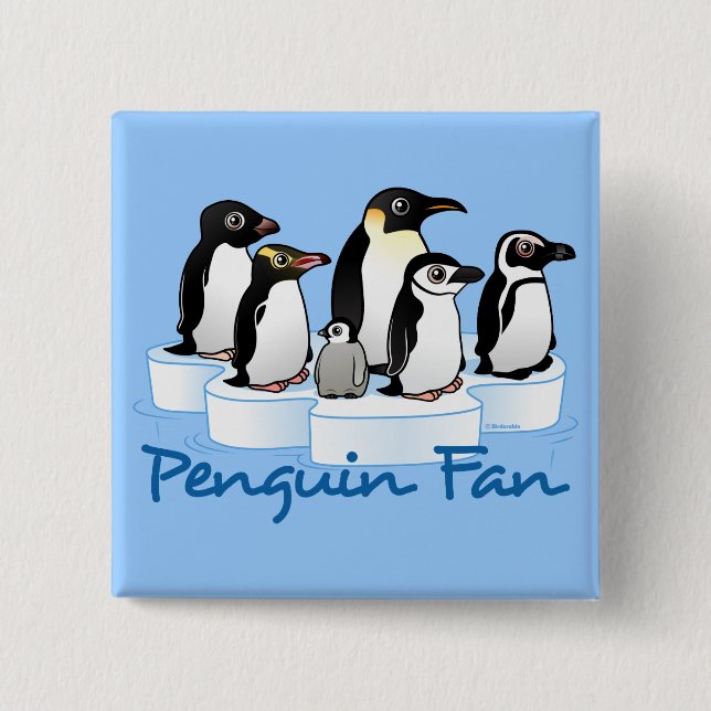 Penguin Fan 15 Cm Square Badge (Front)