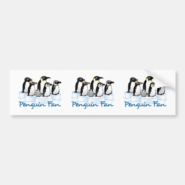 Penguin Fan Bumper Sticker (Front)