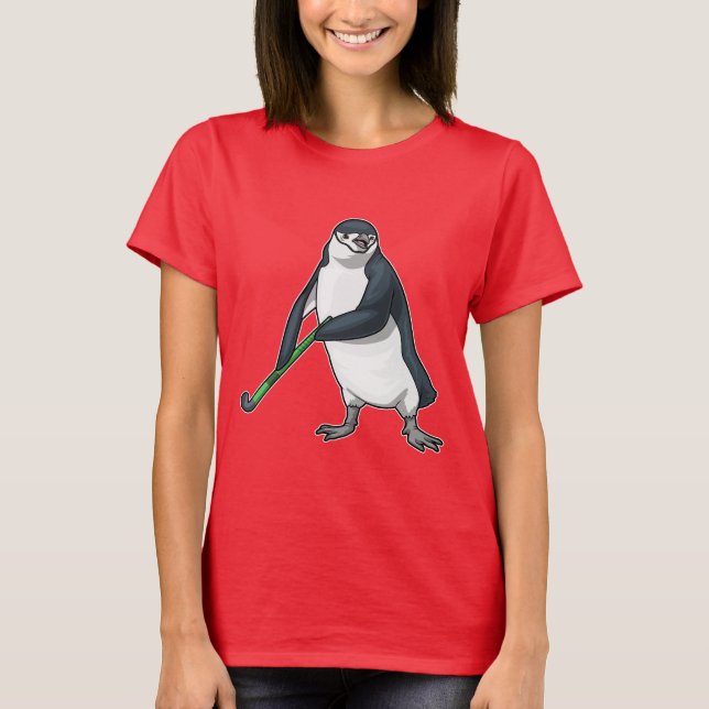 Penguin Field hockey Hockey stick T-Shirt (Front)