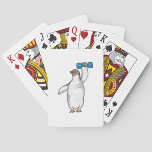 Penguin Fitness Dumbbell Playing Cards