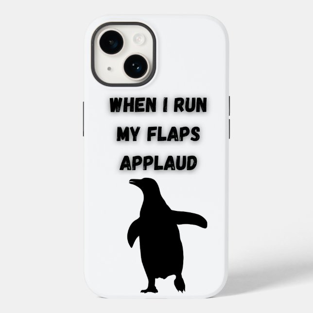 penguin flaps applaud inappropriate embarrassing Case-Mate iPhone case (Back)