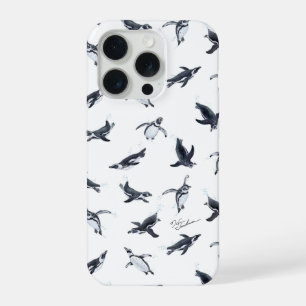 Penguin Flight Squad Ocean Art Design iPhone 15 Pro Case