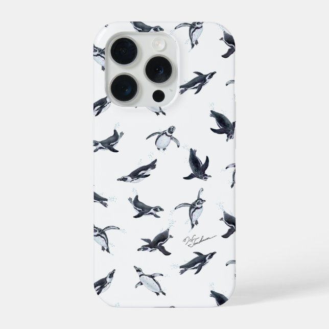 Penguin Flight Squad | Ocean Art Design iPhone Case (Back)