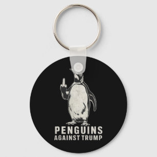 Penguin Flippers Up Middle Finger Penguins Against Key Ring