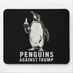 Penguin Flippers Up Middle Finger Penguins Against Mouse Mat