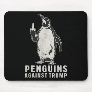 Penguin Flippers Up Middle Finger Penguins Against Mouse Mat