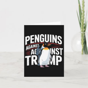 Penguin Flippers Up Resist Funny Penguins Against Card