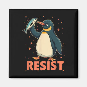 Penguin Flippers Up Resist Funny Penguins Against Magnet