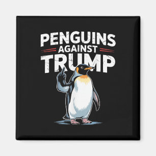 Penguin Flippers Up Resist Funny Penguins Against Magnet