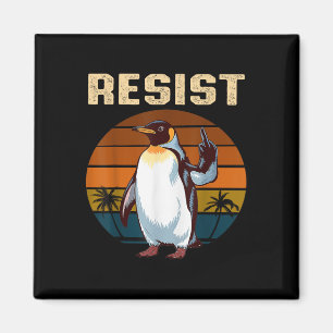 Penguin Flippers Up Resist Funny Penguins Against  Magnet