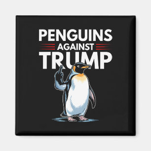 Penguin Flippers Up Resist Funny Penguins Against  Magnet