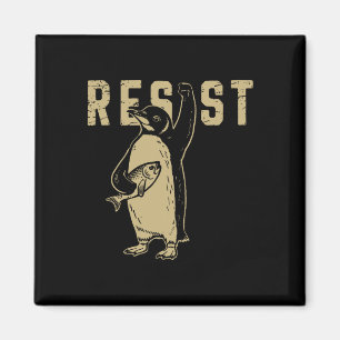 Penguin Flippers Up Resist Funny Penguins Against  Magnet