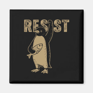 Penguin Flippers Up Resist Funny Penguins Against  Magnet