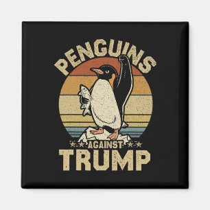 Penguin Flippers Up Resist Funny Penguins Against Magnet
