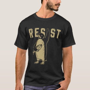 Penguin Flippers Up Resist Funny Penguins Against T-Shirt