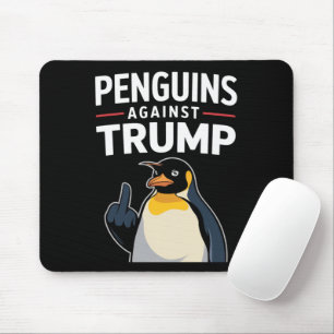 Penguin Flippers Up Resist Penguins Against Trump Mouse Mat