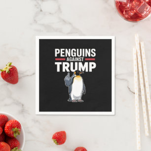Penguin Flippers Up Resist Penguins Against Trump Napkin