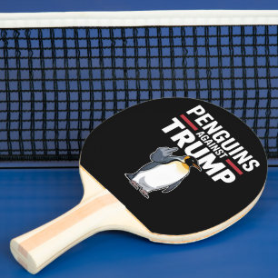 Penguin Flippers Up Resist Penguins Against Trump Ping Pong Paddle