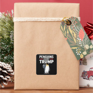 Penguin Flippers Up Resist Penguins Against Trump Square Sticker
