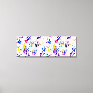 penguin footprints canvas print