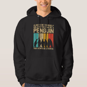Penguin For Men Women Penguins Bird Animal Retro Hoodie
