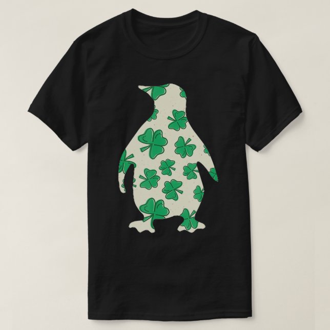 Penguin Four Leaf Clover St T-Shirt (Design Front)