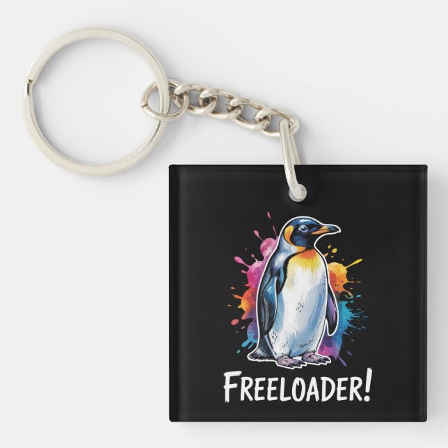 Penguin Freeloader Resist Politics Key Ring (Front)