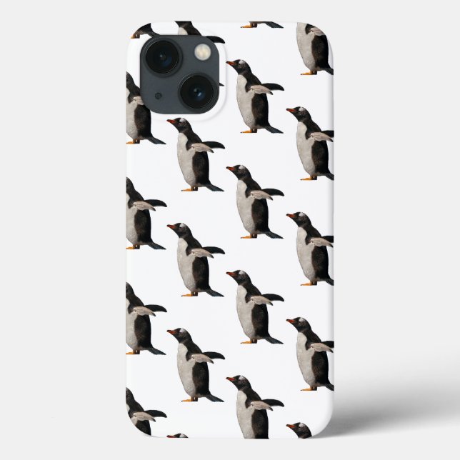 Penguin Frenzy iPad Case (Choose Colour) (Back)