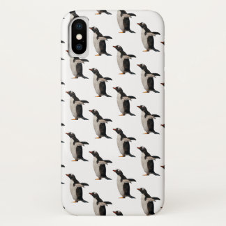 Penguin Frenzy iPhone X Case (Choose Colour)