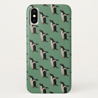 Penguin Frenzy iPhone X Case (Green)