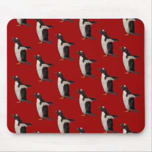 Penguin Frenzy Mousemat (Red)